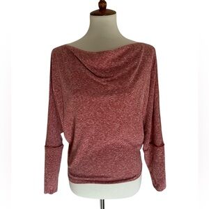 We The Free Marled Red Top XS Valencia Dolman shirt